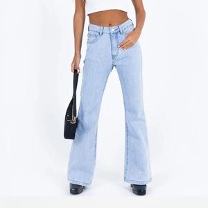 BNWT Princess Polly Zelkova Flared Jeans Mid Wash